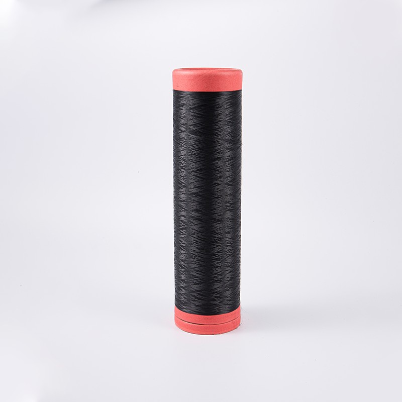 Čierne zafarbené DOPE zafarbené polyesterová priadza DTY 150D/48F NIM